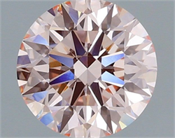 Picture of Lab Grown Diamond 1.52 Carats, Round with Ideal Cut, Fancy Intense Pink Color, VVS2 Clarity and Certified by IGI