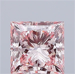 Picture of Lab Grown Diamond 3.01 Carats, Princess with  Cut, Fancy Intense Pink Color, VS1 Clarity and Certified by IGI