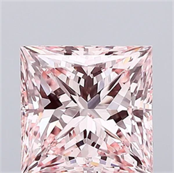 Picture of Lab Grown Diamond 5.04 Carats, Princess with  Cut, Fancy Intense Pink Color, VVS2 Clarity and Certified by IGI