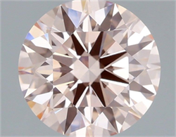 Picture of Lab Grown Diamond 1.55 Carats, Round with Ideal Cut, Fancy Vivid Pink Color, VVS2 Clarity and Certified by IGI