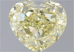 Picture of Lab Grown Diamond 1.53 Carats, Heart with  Cut, Fancy Yellow Color, VS2 Clarity and Certified by IGI