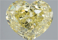 Picture of Lab Grown Diamond 4.55 Carats, Heart with  Cut, Fancy Intense Yellow Color, VS1 Clarity and Certified by IGI
