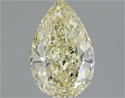 Picture of Lab Grown Diamond 1.59 Carats, Pear with  Cut, Fancy Light Yellow Color, VVS2 Clarity and Certified by IGI