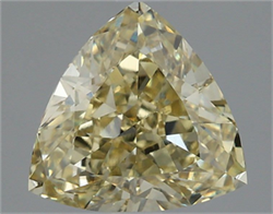 Picture of Lab Grown Diamond 2.08 Carats, TRIANGULAR with  Cut, Fancy Yellow Color, VS1 Clarity and Certified by IGI