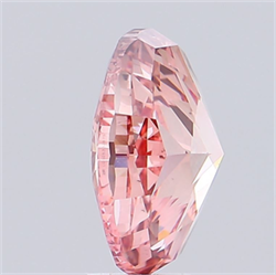 Picture of Lab Grown Diamond 7.01 Carats, Oval with  Cut, Fancy Vivid Pink Color, VS1 Clarity and Certified by IGI