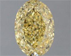 Picture of Lab Grown Diamond 1.37 Carats, Oval with  Cut, Fancy Intense Yellow Color, VS2 Clarity and Certified by IGI