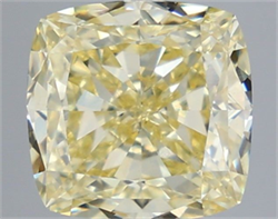 Picture of Lab Grown Diamond 3.52 Carats, CUSHION MODIFIED with  Cut, Fancy Yellow Color, VS1 Clarity and Certified by IGI