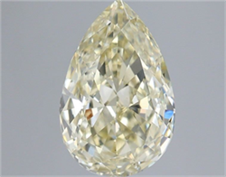 Picture of Lab Grown Diamond 3.09 Carats, Pear with  Cut, Fancy Light Yellow Color, VS1 Clarity and Certified by IGI