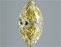 Picture of Lab Grown Diamond 5.16 Carats, Marquise with  Cut, Fancy Intense Yellow Color, VS2 Clarity and Certified by IGI