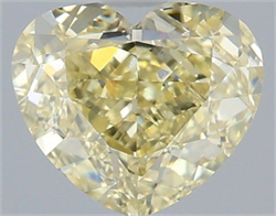 Picture of Lab Grown Diamond 2.00 Carats, Heart with  Cut, Fancy Yellow Color, VS1 Clarity and Certified by IGI