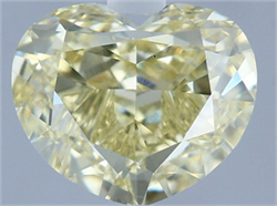 Picture of Lab Grown Diamond 2.04 Carats, Heart with  Cut, Fancy Yellow Color, VS1 Clarity and Certified by IGI