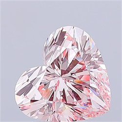 Picture of Lab Grown Diamond 4.01 Carats, Heart with  Cut, Fancy Intense Pink Color, VS1 Clarity and Certified by IGI