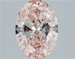 Picture of Lab Grown Diamond 2.00 Carats, Oval with  Cut, Fancy Intense Pink Color, VS2 Clarity and Certified by IGI