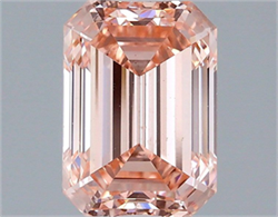Picture of Lab Grown Diamond 2.00 Carats, Emerald with  Cut, Fancy Intense Pink Color, VS2 Clarity and Certified by IGI