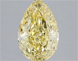 Picture of Lab Grown Diamond 2.04 Carats, Pear with  Cut, Fancy Intense Yellow Color, VS2 Clarity and Certified by IGI