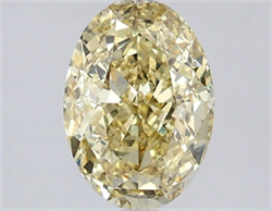 Picture of Lab Grown Diamond 1.59 Carats, Oval with  Cut, Fancy Yellow Color, VS2 Clarity and Certified by IGI