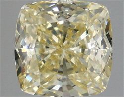 Picture of Lab Grown Diamond 3.60 Carats, CUSHION MODIFIED with  Cut, Fancy Light Yellow Color, VVS2 Clarity and Certified by IGI