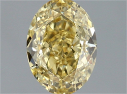 Picture of Lab Grown Diamond 1.52 Carats, Oval with  Cut, Fancy Intense Yellow Color, VS1 Clarity and Certified by IGI