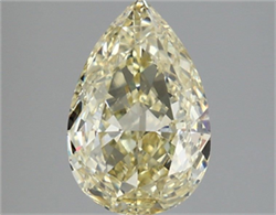 Picture of Lab Grown Diamond 3.11 Carats, Pear with  Cut, Fancy Yellow Color, VS1 Clarity and Certified by IGI