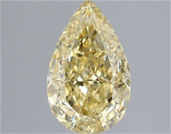 Picture of Lab Grown Diamond 2.03 Carats, Pear with  Cut, Fancy Intense Yellow Color, VVS2 Clarity and Certified by IGI