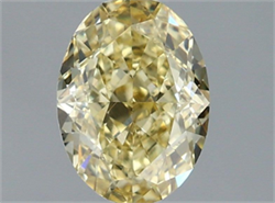 Picture of Lab Grown Diamond 1.51 Carats, Oval with  Cut, Fancy Intense Yellow Color, VVS2 Clarity and Certified by IGI