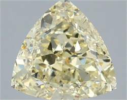 Picture of Lab Grown Diamond 3.02 Carats, TRIANGULAR with  Cut, Fancy Light Yellow Color, VS1 Clarity and Certified by IGI
