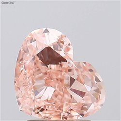 Picture of Lab Grown Diamond 2.72 Carats, Heart with  Cut, Fancy Intense Pink Color, VVS2 Clarity and Certified by IGI