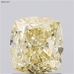 Picture of Lab Grown Diamond 1.48 Carats, CUSHION MODIFIED with  Cut, Fancy Light Yellow Color, VVS2 Clarity and Certified by IGI