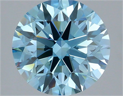 Picture of Lab Grown Diamond 3.50 Carats, Round with Excellent Cut, Fancy Vivid Blue Color, VVS2 Clarity and Certified by IGI