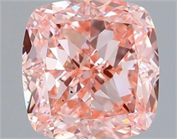 Picture of Lab Grown Diamond 2.00 Carats, CUSHION MODIFIED with  Cut, Fancy Vivid Pink Color, VS2 Clarity and Certified by IGI