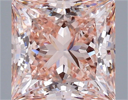 Picture of Lab Grown Diamond 5.01 Carats, Princess with  Cut, Fancy Intense Pink Color, VS2 Clarity and Certified by IGI