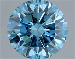 Picture of Lab Grown Diamond 2.09 Carats, Round with Very Good Cut, Fancy Vivid Blue Color, VS1 Clarity and Certified by IGI