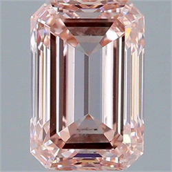 Picture of Lab Grown Diamond 1.51 Carats, Emerald with  Cut, Fancy Intense Pink Color, VS1 Clarity and Certified by IGI