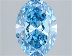 Picture of Lab Grown Diamond 2.51 Carats, Oval with  Cut, Fancy Vivid Blue Color, VS2 Clarity and Certified by IGI
