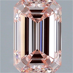 Picture of Lab Grown Diamond 3.03 Carats, Emerald with  Cut, Fancy Intense Pink Color, VS1 Clarity and Certified by IGI