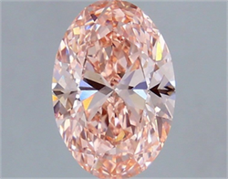 Picture of Lab Grown Diamond 2.00 Carats, Oval with  Cut, Fancy Vivid Pink Color, VS2 Clarity and Certified by IGI