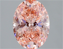 Picture of Lab Grown Diamond 2.02 Carats, Oval with  Cut, Fancy Vivid Pink Color, VVS2 Clarity and Certified by IGI