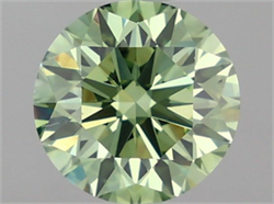 Picture of Lab Grown Diamond 1.57 Carats, Round with Very Good Cut, Fancy Vivid Green Color, VS1 Clarity and Certified by IGI