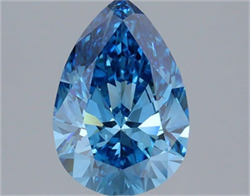 Picture of Lab Grown Diamond 3.00 Carats, Pear with  Cut, Fancy Vivid Blue Color, VS2 Clarity and Certified by IGI