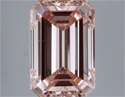 Picture of Lab Grown Diamond 4.02 Carats, Emerald with  Cut, Fancy Intense Pink Color, VS2 Clarity and Certified by IGI