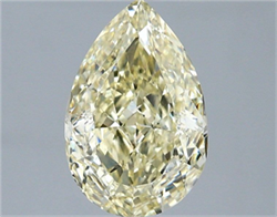 Picture of Lab Grown Diamond 1.60 Carats, Pear with  Cut, Fancy Yellow Color, VVS2 Clarity and Certified by IGI