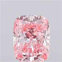 Picture of Lab Grown Diamond 4.07 Carats, CUSHION MODIFIED with  Cut, Fancy Vivid Pink Color, VS2 Clarity and Certified by IGI