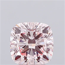 Picture of Lab Grown Diamond 4.09 Carats, CUSHION MODIFIED with  Cut, Fancy Intense Pink Color, VS2 Clarity and Certified by IGI