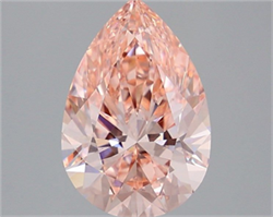 Picture of Lab Grown Diamond 3.05 Carats, Pear with  Cut, Fancy Vivid Pink Color, VS1 Clarity and Certified by IGI