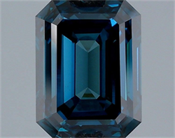 Picture of Lab Grown Diamond 2.51 Carats, Emerald with  Cut, Fancy Vivid Blue Color, VS1 Clarity and Certified by IGI