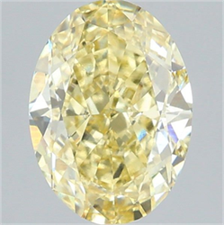 Picture of Lab Grown Diamond 2.03 Carats, Oval with  Cut, Fancy Intense Yellow Color, VVS2 Clarity and Certified by IGI