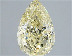 Picture of Lab Grown Diamond 2.51 Carats, Pear with  Cut, Fancy Intense Yellow Color, VS1 Clarity and Certified by IGI