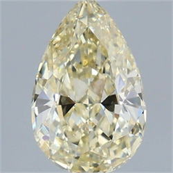 Picture of Lab Grown Diamond 1.57 Carats, Pear with  Cut, Fancy Light Yellow Color, VS1 Clarity and Certified by IGI