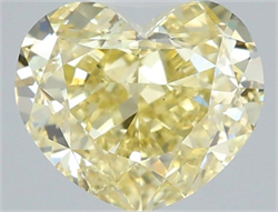 Picture of Lab Grown Diamond 1.60 Carats, Heart with  Cut, Fancy Intense Yellow Color, VS1 Clarity and Certified by IGI