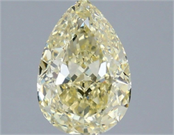 Picture of Lab Grown Diamond 2.53 Carats, Pear with  Cut, Fancy Intense Yellow Color, VS1 Clarity and Certified by IGI